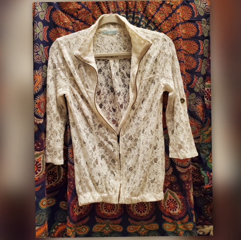 Lace Bomber Jacket